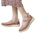 thumbnail image 1 of Womens Orthopedic Platform Walking Shoes Comfortable Knit Color Block Memory Foam Slip on Nursing Work Loafers Sneakers, 1 of 6