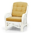 thumbnail image 4 of SK New Interiors Malibu Lounge Armchair ECO Natural Rattan Wicker Handmade Design, Light Brown Cushion, White Wash Color, 4 of 7