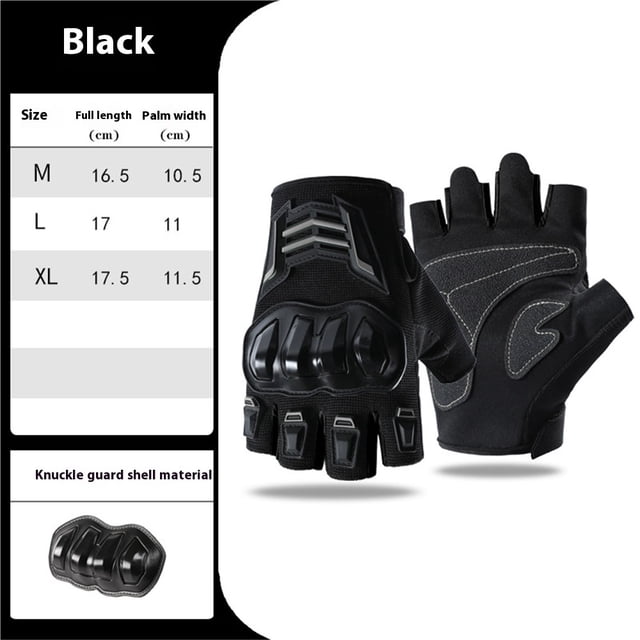 Summer Half Finger Motorcycle Gloves Riding Half Finger Breathable Motorcycle Racing Wear resistant, Anti slip, and Anti fall Motorcycle Gloves Male