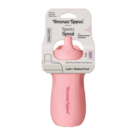 Vaso con Contrapeso Tommee Tippee Sporty Spout 9oz, colores variados