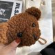 thumbnail image 4 of Bolsa bandolera de felpa para mujer y niño, minimonedero con forma de oso bonito (blanco) Ehuebsd Para Estrenar, 4 of 9