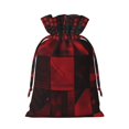 thumbnail image 3 of Color Matching Linen Bundle Mouth Gift Bag Can Be Used For Daily Small Items Darkred Geometric Patterns_2 Medium, 3 of 8