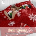 thumbnail image 4 of Christmas Gnome Bedding Duvet Cover Set Queen Size 4 Pieces Snowflake Xmas Balls Red Background Bedding Set with Zipper Closure, 1 Comforter Cover 90x92 Inches 1 Flat Sheet & 2 Pillow Cases, 4 of 7