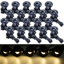 Yescom 12V LED Warm White Deck Stair Light Lamp Waterproof Yard Patio Pathway Landscape 20 Pack