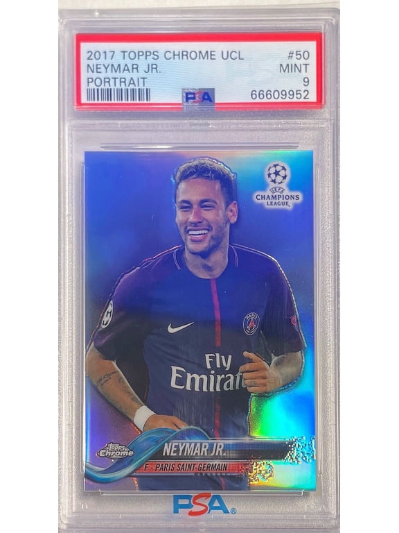 2017 Topps Chrome UEFA Champions League Neymar JR. #50 Portrait PSA 9