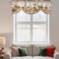 thumbnail image 2 of Vintage Mushroom Tie Up Valance Curtains for Windows, Kitchen Curtains Window Treatments, Spring Floral Retro Art Pastoral Botanical Short Window Shades Valances for Bedroom Bathroom Cafe 54"x18", 2 of 8