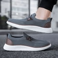 thumbnail image 5 of GLYGML Men's Black Mesh Slip-On Casual Shoes - Lightweight Breathable Loafers Product Title, 5 of 5
