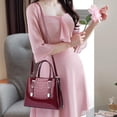 thumbnail image 4 of YOUSNH Fashion Bright Leather Handbag Women's New Stone Pattern Bag Single Shoulder Messenger Bags Red, 4 of 4