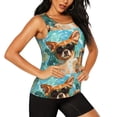 thumbnail image 2 of Fotbe Funny Swimming Chihuahua Womens Loose Fit Casual Flowy Slim-Fit Tank Tops Athletic Round Neck Trendy Sleeveless Summer Tops for Gym and Yoga-Large, 2 of 7