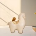 thumbnail image 4 of Figura de caballo Feng Shui Decoración Souvenir moderno Adorno de escritorio coleccionable para con repollo, 4 of 6