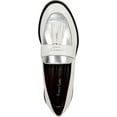 thumbnail image 4 of Franco Sarto Women's Carolynn Low Slip on Tassel Loafers White Silver 7W, 4 of 5