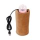 thumbnail image 1 of Funda para calentar biberones, taza de viaje portátil USB, calentador de biberones portátil USB, para leche, café, té, calentador de bolsillo (marrón, sin biberón), 1 of 5