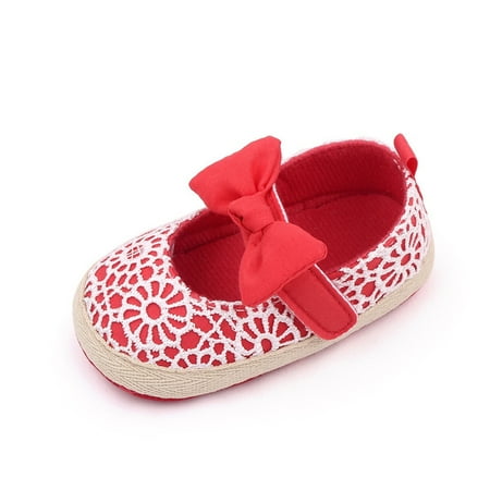 

MIUBAGIAL Boys Baby Sneakers Girls Cute Bow Lace Walking Shoes Flat Shoes