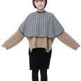 thumbnail image 2 of Adjustable Black and White Stripes Hair Cutting Cape Barber Salon Cloak Smock for Hairstyling, Unisex Adult & Kids, Waterproof (1PC), 2 of 9
