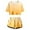Yellow, variant on Weryoung Girls Print Short Sleeve Top And Shorts Sets Round Neck Pocket Casual Outfits For Teens And Juniors Lightweight And Comfortable Girls Cute Summer Outfits,Pink,6-7 Years