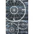 thumbnail image 2 of Grey, Jace 17x24 Black Ornate Wood Framed with Double Matting Museum Art Print Titled - Wooden Compass, 2 of 4