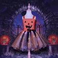 thumbnail image 2 of MuXiKeJi Clothes Halloween Gown Toddler Girls LED Light Up Mesh Tutu Piece With Pumpkin Pattern Glowing Decor Outfit for Holiday Festive Stage Performances Night Parties Girls Halloween Gown, 2 of 7