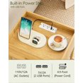 thumbnail image 5 of Nightstand with Charging Station,Bedside Table with Drawer and 2 Shelf Storage, Small Side Table, Modern Oak Night Stand, Tall End Table for Bedroom, Living Room, 5 of 18