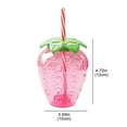 thumbnail image 5 of Cute Strawberry Cup, Toddler Straw Cup with Straw and Lid, Hot Chocolate Cups Milk Water Bottle Strawberry Drinking Cups Milk Carafe Iced Coffee Cup for Smoothie, Student Cup, 5 of 8