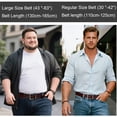 thumbnail image 2 of JingHao Belts for Men Big and Tall,Mens Belt Leather for Casual Jeans Dress Work All Size 28"-64" Black Brown Width 1.45"(34"-36"/Belt Length 115cm, Black), 2 of 6