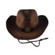 thumbnail image 5 of Unisex Western Cow boy Hat Wide Brim Cowgirl Protect Hat Casual Hebilla para música Marrón Zulema Sombrero de vaquero, 5 of 6