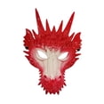 thumbnail image 1 of Máscara de dragón Máscara de cabeza de dragón Novedad Cubierta de cabeza de fantasía Máscara de media cara Máscara de animal aterradora para festivale rojo, 1 of 8
