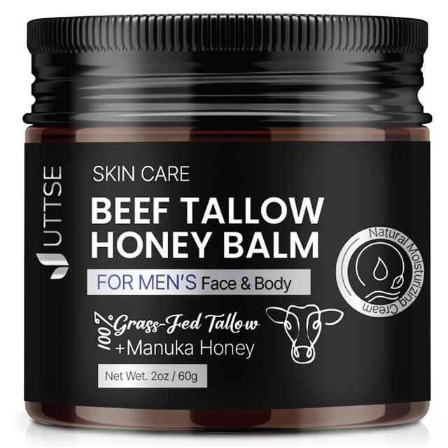 Bálsamo hidratante Uttse con miel y sebo de res, 60 ml, 100% de animales alimentados con pasto