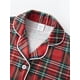 thumbnail image 5 of Pijamas navideños familiares a juego, camisetas a cuadros y pantalones con cintura elástica, pelele para bebé., 5 of 10