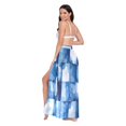 thumbnail image 3 of FORMRS Womens Beach Sarong Semi-Sheer Bikini Wrap Skirt Swimsuit Cover-ups, Blue Pattern, 3 of 7