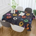 thumbnail image 5 of GZHJMY Unbreakable Square Tablecloths with Dust and Wrinkle Resistance-60x120In,Vinyl Records Wedding Kitchen Picnic Buffet Holiday Party Decoration, 5 of 7