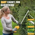 thumbnail image 6 of Hedge Trimmer Cordless, UNTIMATY 21V Electric Hedge Trimmer with 3.0Ah Battery and Charger for Bush Shrub Cutting, Trimming, Yellow, 6 of 9