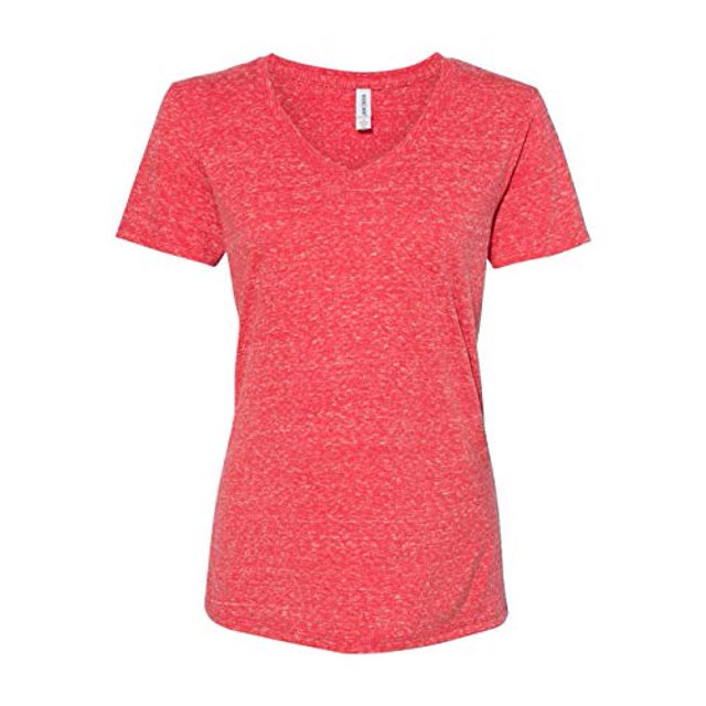 Jerzees T-Shirt Col en V pour Femmes Snow Heather Jersey 88WV
