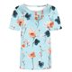 thumbnail image 4 of Blusas para las Mujeres Casual Impreso Cuello Redondo Manga Corta Camiseta Top, Tops Cortos para las Mujeres Primavera Verano, 4 of 8