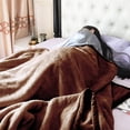 thumbnail image 2 of Kasentex  Fleece Throw Blanket - Lightweight Plush Cozy Soft Blankets and Throws Chocolate 60 -inches x 80 -inches, 2 of 5