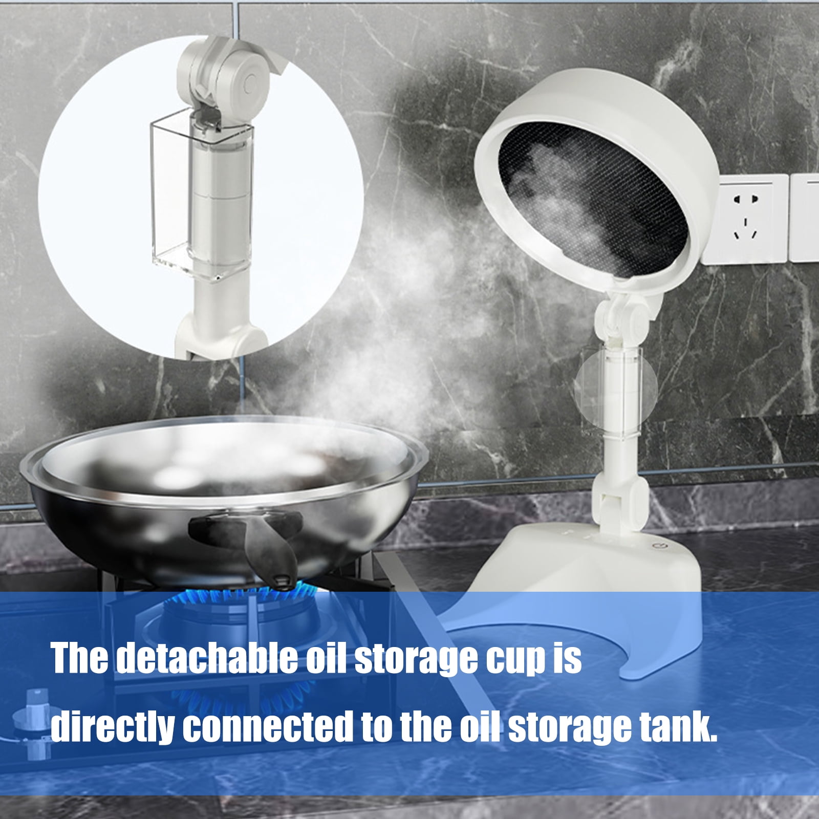 Portable Desktop Ranges Hood Exhaust Fan for Indoor BBQ and Kitchen Easy Cleaning Extractor Hood with Low Noise
