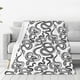 thumbnail image 1 of Balery Hand Drawn Snake Manta de Felpa Suave y Acogedora – Cobija de Franela Aterciopelada para Cama, Lavable y Cálida para Sofá, Mascotas, Transpirable-40"x30", 1 of 7