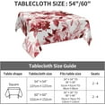thumbnail image 4 of Christmas Tablecloth Square 60x60 Inch,Wine Red Watercolor Flowers Table Cloth,Stain Resistance Polyester Spring Floral Seasonal Outdoor Small Table Covers for Kitchen Dining Parties Picnic, 4 of 6
