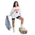thumbnail image 2 of Women's Gameday Couture  Ash Kansas City Chiefs Traditional Logo Oversized Premium Fleece Pullover Sweatshirt, 2 of 7