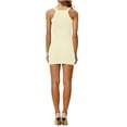 thumbnail image 5 of Womens Summer Tank Dress Crewneck Sleeveless Slim Fitting Bodycon Mini Dresses Beach Casual Party Dresses, 5 of 5