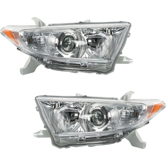 OTTULUR Headlights Replacement for 2011-2013 Toyota Highlander Headlight Halogen Headlamp Assembly Pair Driver and Passenger Side