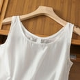 thumbnail image 4 of Diufon Womens Cotton Linen Tank Tops Casual Solid Color T-Shirts Summer Round Neck Sleeveless Tops, 4 of 7