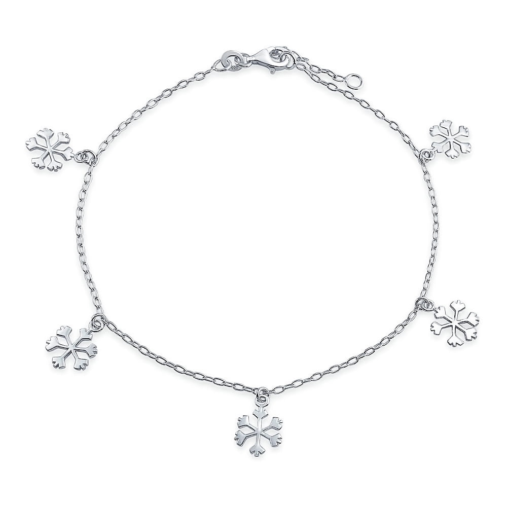 Multi Charm Winter Snowflake Anklet for Link Chain Ankle Bracelet ...
