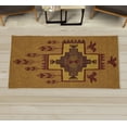 thumbnail image 1 of Tribal Decorative Rug, Hand Drawn Dreamcathcher Folkloric Birds Image Ethnic Ikat Design, Quality Carpet for Bedroom Dorm and Living Room, 6 Sizes, Pale Coffee Maroon, by Ambesonne, 1 of 1