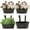 Black-4Pcs, variant on Keyohome 3Pcs Hanging Flower Pots,Metal Wall Planter,Iron Bucket Planter for Indoor Outdoor,Railing Hanger with Detachable Hooks,Drainage,Rustproof,off-White,10.6"