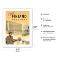 thumbnail image 2 of Visit Helsinki Finland - Finnish Parliament House - Finnish State Railway - Vintage Railroad Travel Poster by Jorma Suhonen c.1940 - Fine Art Matte Paper Print (Unframed) 24x32in, 2 of 4