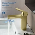 thumbnail image 4 of Blossom Kitchen and Bath Solid Brass Lead-free Single-handle High Arc Bathroom Faucet Brush Gold w/Pop-Up, 4 of 4