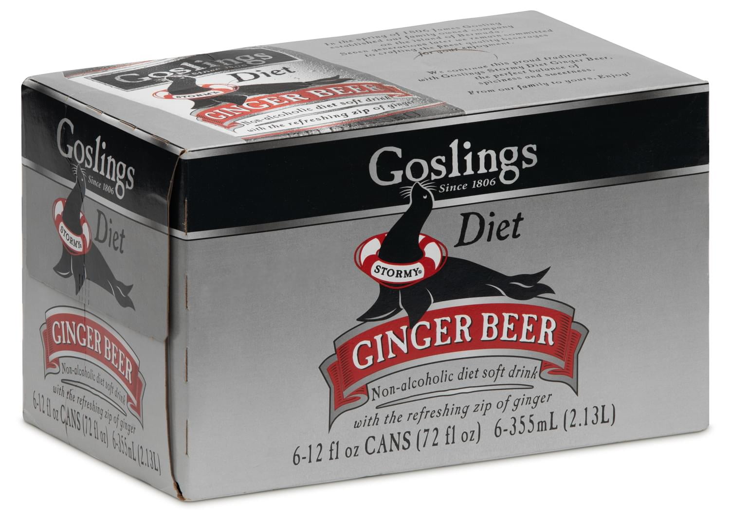 Goslings Diet Stormy Ginger Beer Cocktail Mixer, 6-12 fl. oz Cans