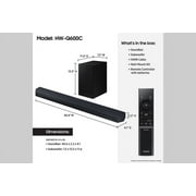 Samsung HW-Q600C/ZA Wi-fi Bluetooth 3.1 Channel Dolby Atmos 40.6 Sound Bar HDMI Cable & Remote Controller, Black, 1 Pack