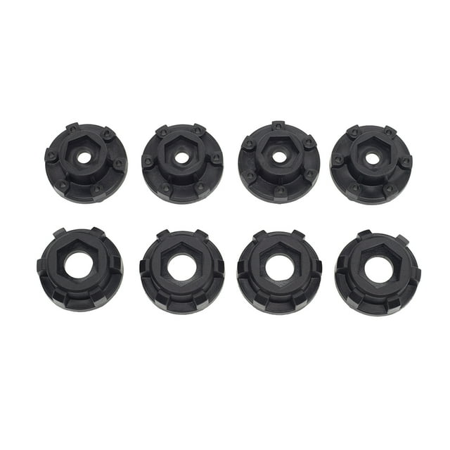 Pack of 4 Nylon Remote Control Short Course Truck Tire Portable Replace Auto Tyre Part Accessories Replacement for Traxxas Slash Black Type 2