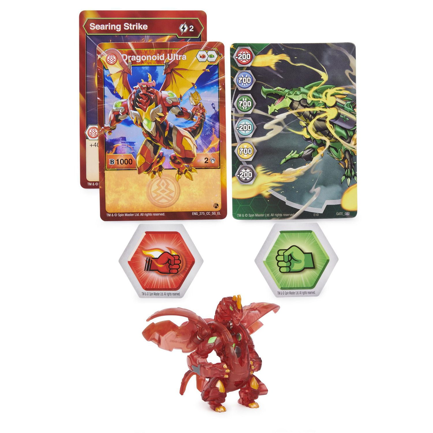 Bakugan Ultra, Dragonoid, 3-inch Tall Geogan Rising Collectible Action Figure and Trading Card